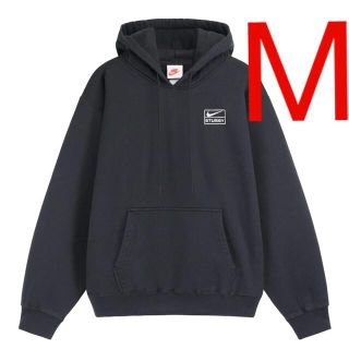 ナイキ(NIKE)のnike stussy ステューシー hoodie M black 黒 パーカー(パーカー)