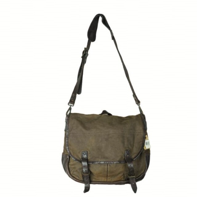 RRL MILITARY LEATHER SHOULDER BAG