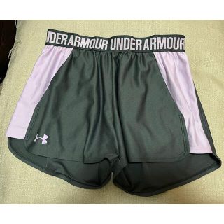 アンダーアーマー(UNDER ARMOUR)のアンダーアーマー　ハーフパンツ　グレー×ラベンダー(トレーニング用品)