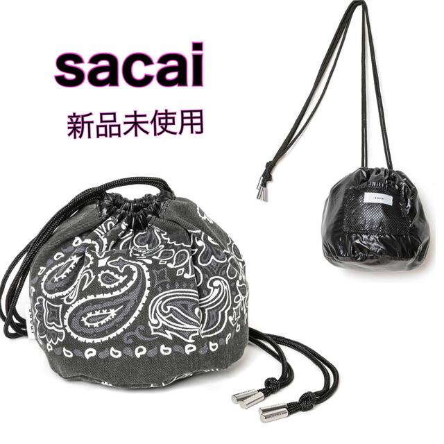 sacai サカイ☆リバーシブル kinchaku バッグ　バンダナ柄