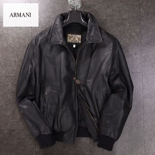ARMANI JEANS - 2-DE297　アルマーニジーンズ　ブラックレザージャケット