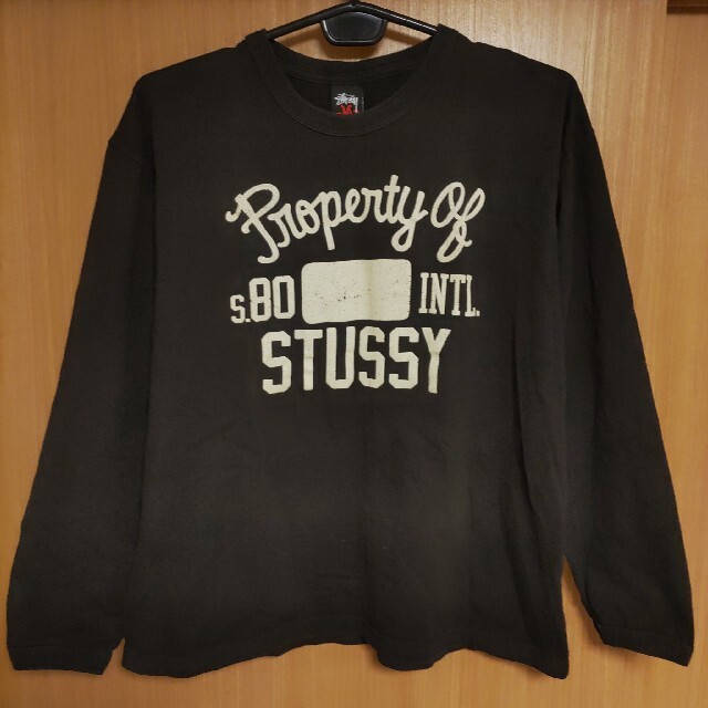 STUSSY(ステューシー)のProperty of s.80 INTL.STUSSY長袖TシャツMサイズ黒 メンズのトップス(Tシャツ/カットソー(七分/長袖))の商品写真