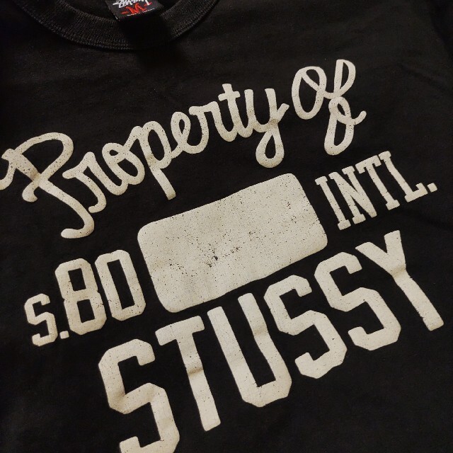 STUSSY(ステューシー)のProperty of s.80 INTL.STUSSY長袖TシャツMサイズ黒 メンズのトップス(Tシャツ/カットソー(七分/長袖))の商品写真