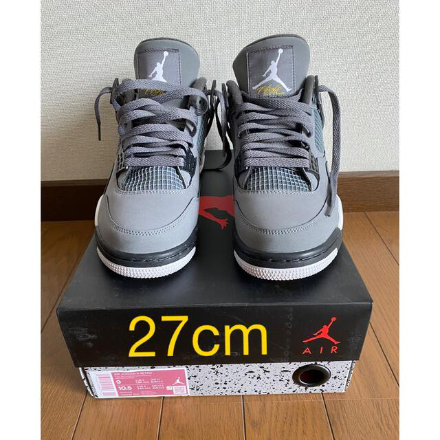 NIKE(ナイキ)のNIKE AIR JORDAN 4 aj4 COOL GREY ナイキ   メンズの靴/シューズ(スニーカー)の商品写真