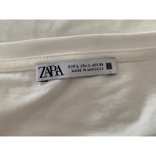 ZARA(ザラ)の美品　ZARA ザラ　シアー　シャツ　ブラウス　Tシャツ　白　人気　完売 レディースのトップス(シャツ/ブラウス(半袖/袖なし))の商品写真