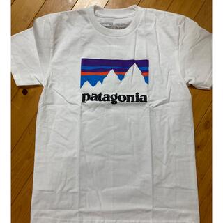 パタゴニア(patagonia)の新品　パタゴニアTシャツ　マウンテン　M 白(Tシャツ/カットソー(半袖/袖なし))