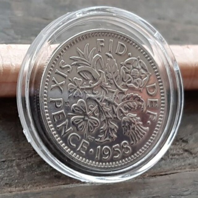 10コインセット 1958年 シックスペンス イギリス ラッキー6ペンス 美品♥