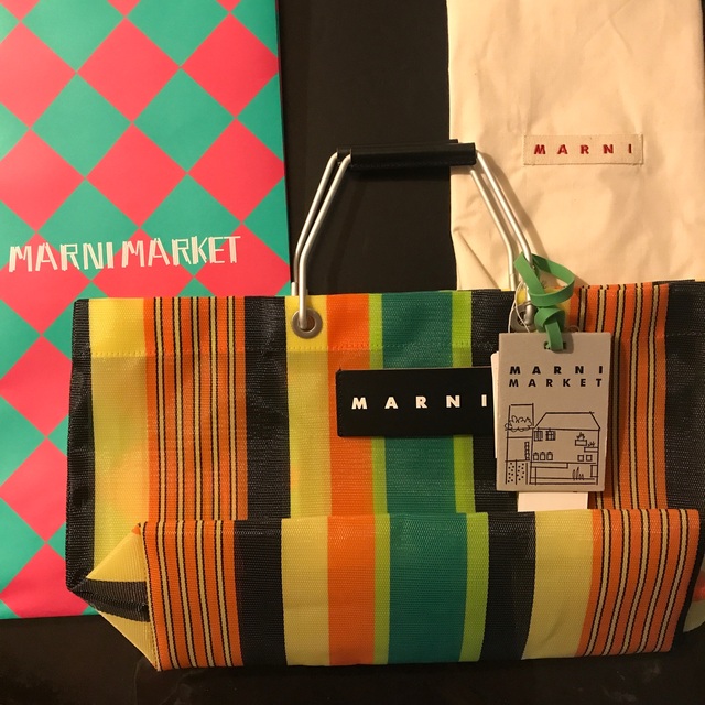 MARNI MARKET表参道ヒルズ先行発売カラーストライプバッグ ミニ