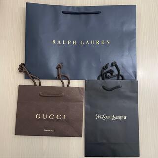 ラルフローレン(Ralph Lauren)のサンローラン　グッチ　ラルフローレン　紙袋　ショッパー　ショップ袋　3枚セット(ショップ袋)
