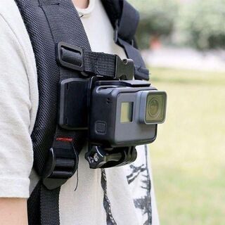 ゴープロ(GoPro)の%送料無料)ネジ付GoPro360°回転式カメラクリップ取付スタンドスマート(ビデオカメラ)