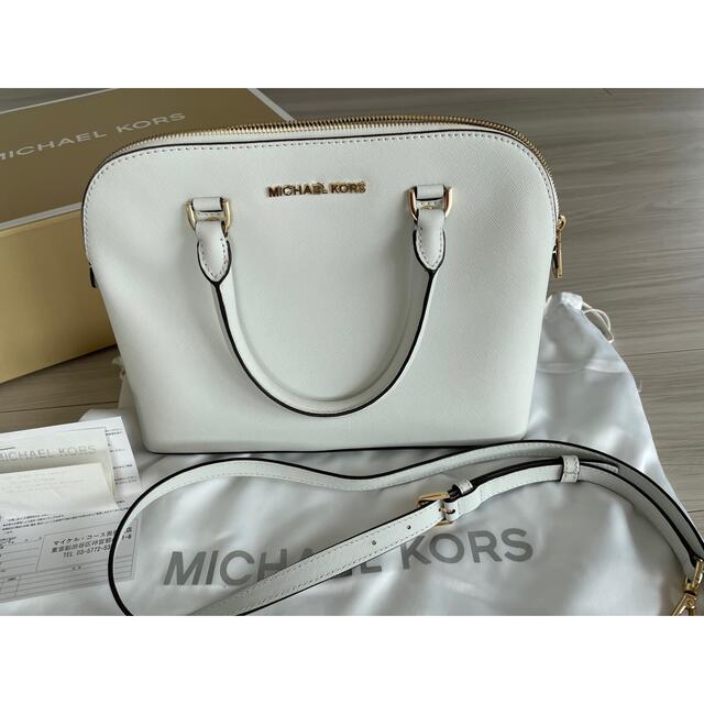 Michael Kors(マイケルコース)のマイケルコース　バック　ホワイト　美品 レディースのバッグ(ハンドバッグ)の商品写真