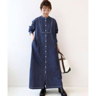 スローブイエナ(SLOBE IENA)の【SLOBE IENA】LE DENIM シャツワンピース(ロングワンピース/マキシワンピース)