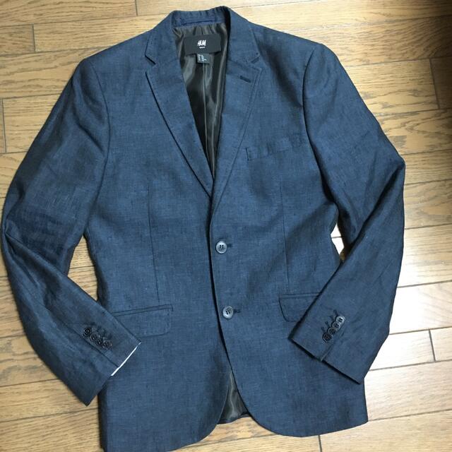 H&H(エイチアンドエイチ)の美品 H&M ジャケット　ネイビー　 メンズのジャケット/アウター(テーラードジャケット)の商品写真