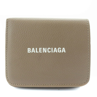 バレンシアガ(Balenciaga)のバレンシアガ 財布 二つ折り レザー ロゴ CASH 茶色 594216(財布)
