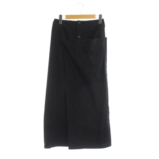 Y's(ワイズ)のワイズ Y's ヨウジヤマモト ラップタイトスカート ロング 3 黒 ブラック レディースのスカート(ロングスカート)の商品写真