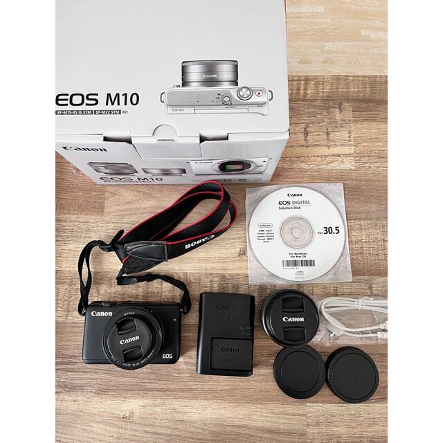 最新の激安 Canon EOS M10 Wレンズキット BK スマホ/家電/カメラ | bca