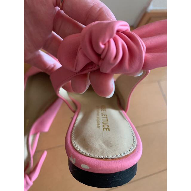 神戸レタス(コウベレタス)のパンプス ピンク りぼん L レディースの靴/シューズ(ハイヒール/パンプス)の商品写真
