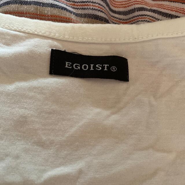 EGOIST(エゴイスト)のEGOIST エゴイスト　白Tシャツ レディースのトップス(Tシャツ(半袖/袖なし))の商品写真