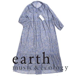 アースミュージックアンドエコロジー(earth music & ecology)の新品 earth music&ecology フラワーワンピース アース(ロングワンピース/マキシワンピース)