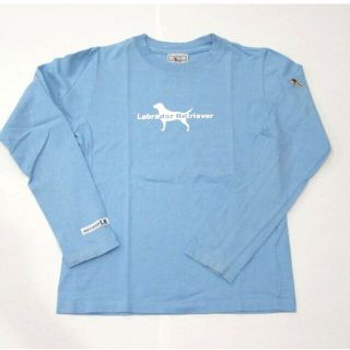 ラブラドールリトリーバー(Labrador Retriever)のSサイズ 長袖シャツ☆ラブラドールレトリーバー☆ライトブルー(Tシャツ(長袖/七分))