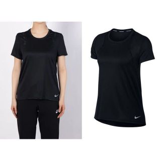 ナイキ(NIKE)のナイキ NIKE ウィメンズ ランニング S/S トップ　M　黒(Tシャツ(半袖/袖なし))