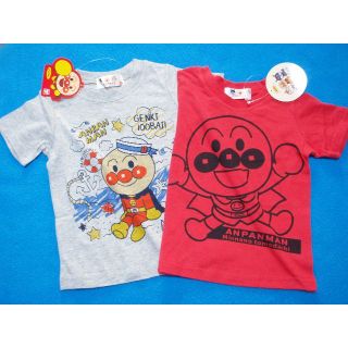 アンパンマン(アンパンマン)の新品　90cm　アンパンマン　男の子半袖Tシャツ2枚セット　水兵G・AR(Tシャツ/カットソー)