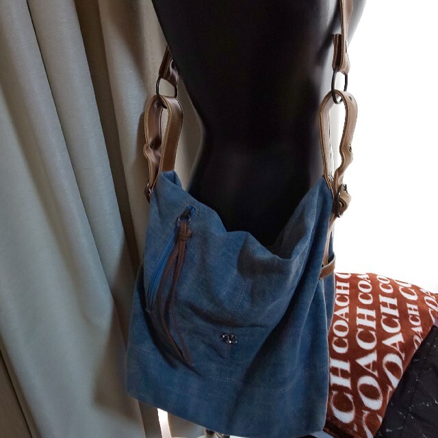 デニムショルダー レディースのバッグ(ショルダーバッグ)の商品写真