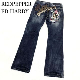 Ed Hardy - レッドペッパー × エドハーディ コラボ ダメージジーンズ 