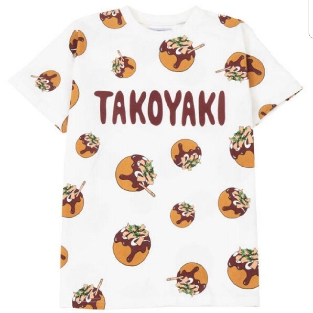 PUNYUS(プニュズ)の新品 TAKOYAKI Tシャツ 渡辺直美 punyus たこやき 3 総柄 レディースのトップス(Tシャツ(半袖/袖なし))の商品写真