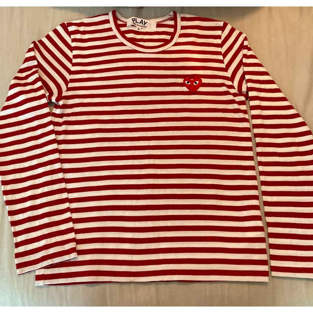 COMME des GARCONS(コムデギャルソン)のコムデギャルソンplay 赤 ボーダーt レディースのトップス(Tシャツ(長袖/七分))の商品写真