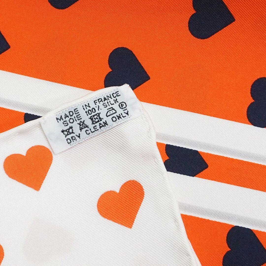 Hermes - エルメス シルク 100% カレ 90 ハート柄 スカーフ(新品・未