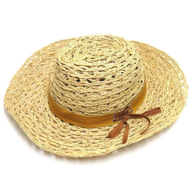 大勧め 新品 KIJIMA TAKAYUKI ROUGHLY HAT リボン ハット 麦わら帽子