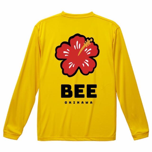【新作】CUBE flower ドライ素材ロングＴシャツ（イエロー） メンズのトップス(Tシャツ/カットソー(七分/長袖))の商品写真