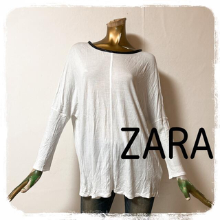 ザラ(ZARA)のZARA ♥ バイカラー てろん 薄手 カットソー チュニック(カットソー(長袖/七分))