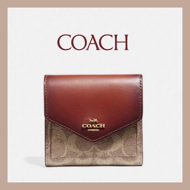 【 新品 / 未使用 】 COACH コーチ 三つ折り 財布 箱付き