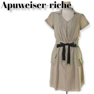 アプワイザーリッシェ(Apuweiser-riche)の【新入荷】Apuweiser-riche　ワンピース　ベージュ　レディース　服(ひざ丈ワンピース)