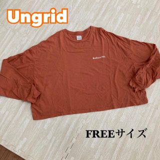 アングリッド(Ungrid)のUngrid アングリッド オーバーサイズ カットソー ロゴトップス(カットソー(長袖/七分))