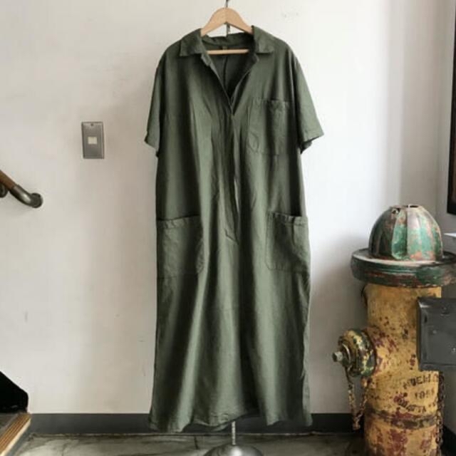 チェコ軍　ナースコート オリーブ染　ワンピース M　dead stockmilitary