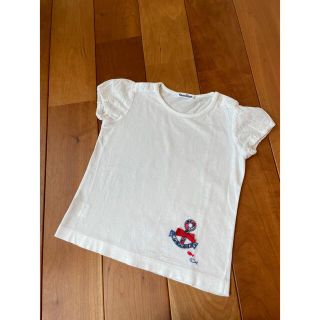 ファミリア(familiar)の★ファミリア　白Tシャツ　イカリマーク　100(Tシャツ/カットソー)