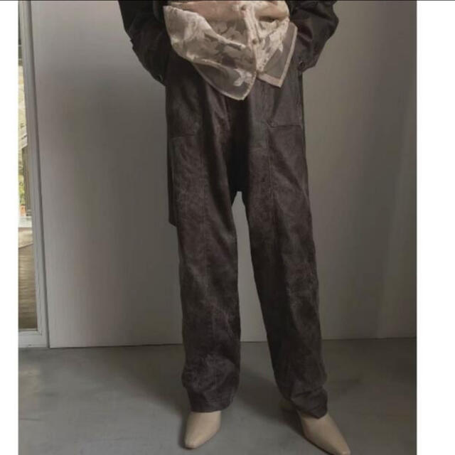 AMERIVINTAGE CRUSHED LEATHER RELAX PANTS 1