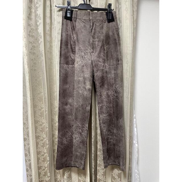 AMERIVINTAGE CRUSHED LEATHER RELAX PANTS 2