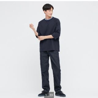 ユニクロ(UNIQLO)のユニクロ　オーバーサイズTシャツ　七分袖(Tシャツ/カットソー(七分/長袖))