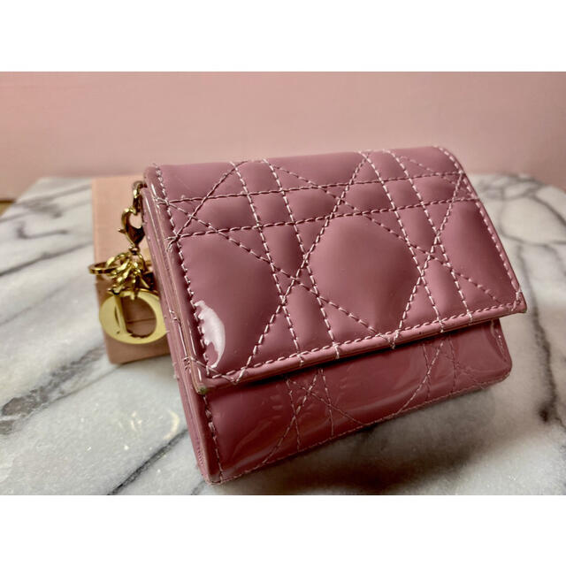 極美品 ※Dior※ クリスチャンディオール カナージュ ロータス 三つ折