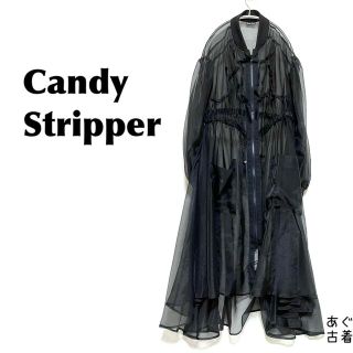 キャンディーストリッパー(Candy Stripper)の入手困難 なえなのちゃん着用★キャンディストリッパー シースルーワンピース(ロングワンピース/マキシワンピース)