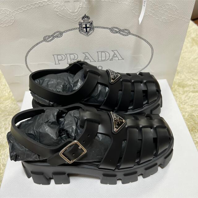 国内正規総代理店アイテム】 prada ラバーサンダル サイズ36 サンダル