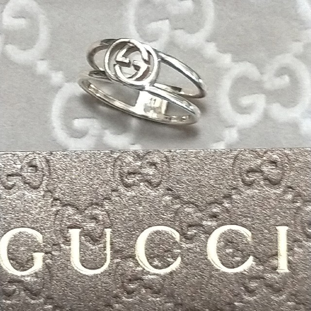 美品 GUCCI 指輪 現行インターロッキングリング 10号 elc.or.jp