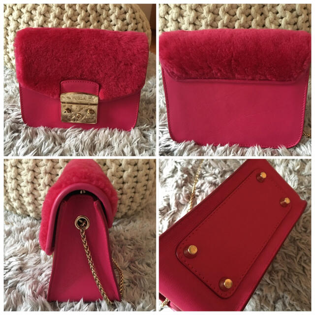 Furla(フルラ)のK♡様専用💓FURLAピンクファーメトロポリス💓 レディースのバッグ(ショルダーバッグ)の商品写真