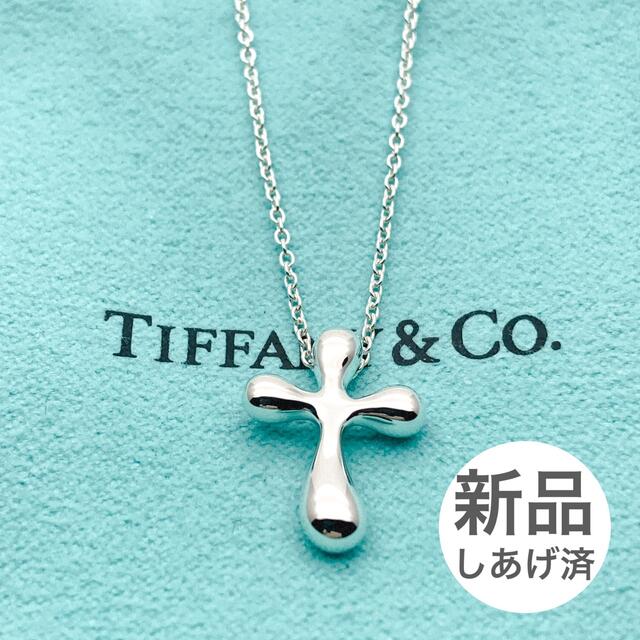 美品 TIFFANY ティファニー シルバークロスネックレス