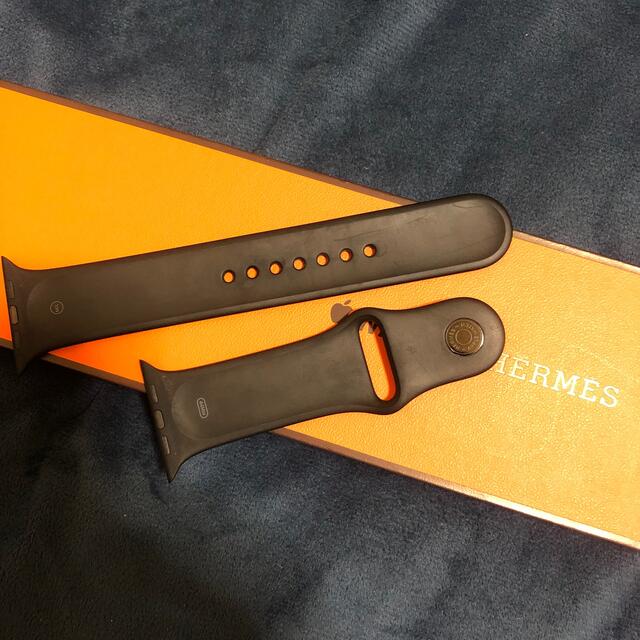 Apple Watch(アップルウォッチ)のApple Watch HERMES 正規品 ブラック  44mm M/L スマホ/家電/カメラのスマートフォン/携帯電話(その他)の商品写真