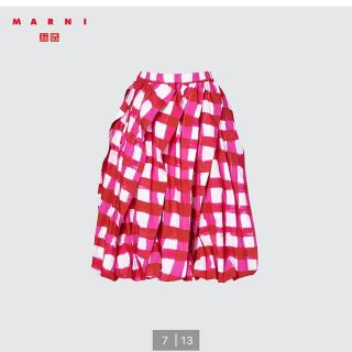 ユニクロ(UNIQLO)のUNIQLO×MARNI  バルーンシェイプスカート　ユニクロ　マルニ(ひざ丈スカート)